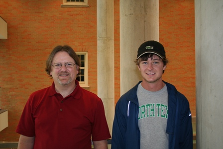 Ethan Geiger with his research mentor, Dr. Lee Hughes.