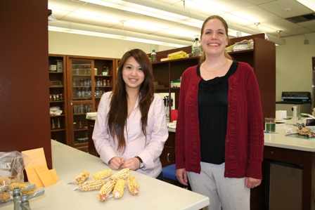 Wei Chen with her research mentor, Dr. Amanda Wright.